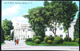 ► Lincoln Baths  Saratoga Springs N.Y.       POst Card    From Folder  Depliant 1940s - Saratoga Springs