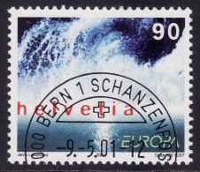 Schweiz: SBK-Nr. 1022 (Europa: Wasser, Natürlicher Reichtum 2001) ET-gestempelt - Gebraucht