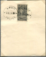 Congo Kikwit Oblit. Keach 7A1 Sur C.O.B. 135 Sur Papier Libre Le 12/12/1937 - Cartas & Documentos