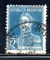 ARGENTINA 1923 1924 JOSE DE SAN MARTIN 12c USED USADO OBLITERE' - Used Stamps