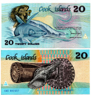 Cook Islands 20 Dollars ND 1987  P-5 UNC *Scarce* - Islas Cook