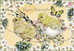 Postal Stationery - Easter Willows - Chicks Travelling With Egg - Red Cross 2013 - Suomi Finland - Postage Paid - Interi Postali