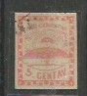 Confederacion 5c Rojo Fuerte Cifras Chicas - Used Stamps