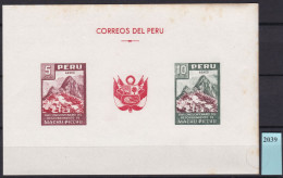 Peru Bl 4, Block Of 603, 604 ** From 1961, Slightly Stored, Brands Impeccable #c798 Lot4 - Perú