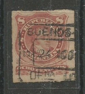 Rivadavia 8c Lila Rojizo Perce - Used Stamps