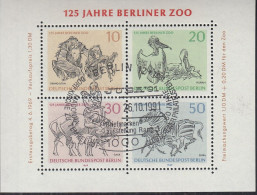 BERLIN Block 2, Gestempelt, 125 Jahre Berliner Zoo 1969 - Blokken