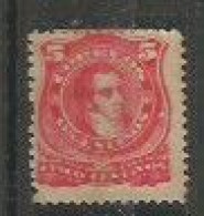 Rivadavia 5c Bermellon - Unused Stamps