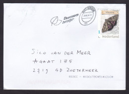 Netherlands: Cover, 2024, 1 Stamp, Butterfly, Insect, Animal (ugly Cancel Ink) - Cartas & Documentos