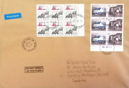 SUEDE SWEDEN 2024 EUROPA CEPT 1986 1988 OLOFSTROM Nature Train Cover To FRANCE Reunion - Lettres & Documents