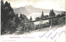 CPA Carte Postale  Suisse RIGIBAHN SCHNURTOBELBRUCKE TRAIN VM79221ok - Seilbahnen