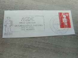 Agde - Hérault - Ville Grecque - Sa Cathédrale - Yt 2874 Adh 7 - Flamme Philatélique - Année 1994 - - Gebraucht