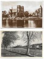 2 Postcards Lot UK Scotland Inverness-shire River & Cathedral Posted 1925 & View Of River Ness Posted 1962 - Inverness-shire