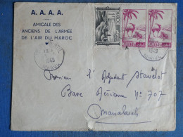 DM3  MAROC  LETTRE  AAAA  1949 MARRAKESH  +AFF.   INTERESSANT+ + - Brieven En Documenten