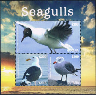 Bloc Sheet Oiseaux Mouettes Birds Seagulls  Neuf  MNH ** Guyana 2014 - Gaviotas