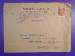 DM3  MAROC  LETTRE  CIE ALGERIENNE    1951  MARRAKESH  +AFF.   INTERESSANT+ + - Briefe U. Dokumente