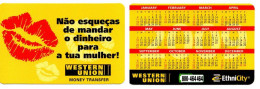 CALENDARIO FORMATO PICCOLO 2021 WESTERN UNION - Tamaño Pequeño : 2001-...