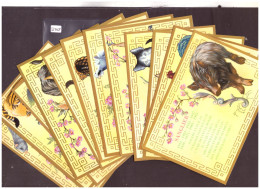 ASTROLOGIE CHINOISE - 12 CARTES 10x15cm - TB - Astrologia