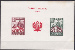 Peru Bl 4, Block Of 603, 604 ** From 1961, Slightly Stored, Brands Impeccable #c798 Lot27 - Perù