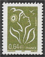 Marianne De Lamouche - 0,64 € - Vert-olive - Type I - ITVF - (2005) - Y & T N° 3756 ** - 2004-2008 Marianne De Lamouche