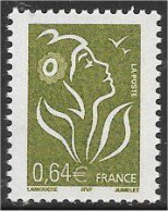 Marianne De Lamouche - 0,64 € - Vert-olive - Type I - ITVF - (2005) - Y & T N° 3756 ** - 2004-2008 Marianna Di Lamouche