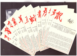 ASTROLOGIE CHINOISE - 12 CARTES 10x15cm - LA NOUVELLE ASTROLOGIE CHINOISE DE SUZANNE WHITE - TB - Astrologie