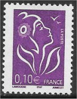 Marianne De Lamouche - 0,10 € - Violet-rouge - Type I - ITVF - (2005) - Y & T N° 3732 ** - 2004-2008 Marianne (Lamouche)