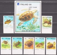 Vietnam Viet Nam MNH Imperf Stamps & Souvenir Sheet 1989 : World Philatelic Exhibition / Turtle (Ms567) - Vietnam