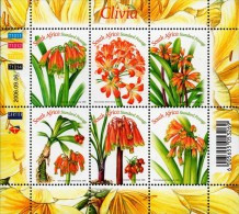 South Africa - 2006 Clivia MS (**) # SG 1594a , Mi 1709-1714 - Unused Stamps