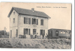 CPA 64 Lembeye La Gare Et Le Train Tramway - Lembeye