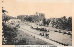 CHATILLON Sur LOIRE ( 45 ) - Le Canal Et Le Port De Débarquement ( Péniche ) - Péniches