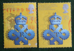 Queen's Awards Export, Technology (Mi 1266-1267) 1990 Used Gebruikt Oblitere ENGLAND GRANDE-BRETAGNE GB GREAT BRITAIN - Oblitérés