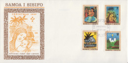 Samoa Set On FDC - Navidad