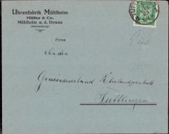 604081 | Brief, Marke Mit Firmenlochung Perfin, Der Uhrenfabrik Mühlheim, Fa. Müller & Co  | Mühlheim (W - 7202), -, - - Horlogerie