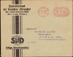604076 | Inflation, Freistempel, Dekorativer Brief Des Zentralverband Der Deutschen Uhrmacher  | Halle / Saale (O - 4020 - Relojería