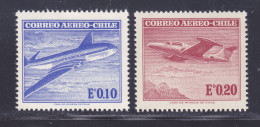 CHILI AERIENS N°  207A & 208 ** MNH Neufs Sans Charnière, TB (D7676) Série Courante, Avions - 1962-67 - Cile
