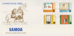 Samoa Set On FDC - Navidad