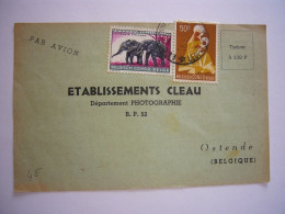 Avion / Airplane / Card From Leopoldville To Ostende / Feb 20,1960 - Lettres & Documents