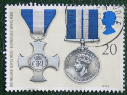 Awards Bravery Medals (Mi 1294) 1990 Used Gebruikt Oblitere ENGLAND GRANDE-BRETAGNE GB GREAT BRITAIN - Usados
