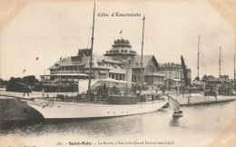 St Malo * Le Bassin à Flot Et Le Grand Casino Kursaal Municipal * Bateau De Guerre Et Bateau Voilier Genre Pourquoi Pas - Saint Malo