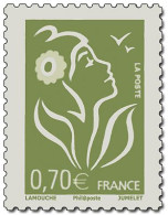Marianne De Lamouche - 0,70 € - Vert-olive - Phil@poste - (2006) - Y & T N° 3967 ** - 2004-2008 Marianne (Lamouche)