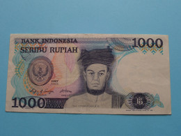 1000 Seribu Rupiah ( MPF125212 ) Bank Indonesia - 1987 ( For Grade, Please See SCANS ) Circulated ! - Indonésie