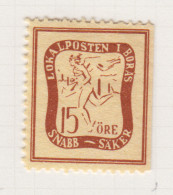 Zweden Lokale Zegel Cat. Facit Sverige 2000 Private Lokaalpost Boras 4; Rechts  Ongetand - Local Post Stamps