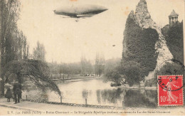 Paris 19ème Buttes Chaumont * Aviation * Le Ballon Dirigeable Zeppelin Militaire " REPUBLIQUE " Lac * République - Arrondissement: 19