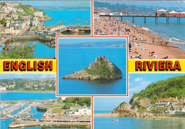 1 AK England * English Riviera Mit Thatcher Rock Und Den Städten Brixham, Torquay, Paignton Und Babbacombe * - Torquay