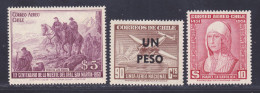 CHILI AERIENS N°  138, 139, 150 ** MNH Neufs Sans Charnière, TB (D7683) Sujets Divers - 1950-52 - Cile