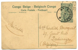 Congo Kinshasa Oblit. Keach 5D4 Sur Entier Postal Vers Pâturages Le 18/06/1924 - Cartas & Documentos