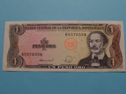 1 Un Peso Oro ( K057655N ) Republica Dominicana ( For Grade, Please See SCANS ) UNC ! - Dominicaanse Republiek