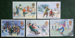 Natale Weihnachten Xmas Noel Kerst (Mi 1300-1304) 1990 Used Gebruikt Oblitere ENGLAND GRANDE-BRETAGNE GB GREAT BRITAIN - Usati