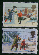 Natale Weihnachten Xmas Noel (Mi 1300-1301) 1990 Used Gebruikt Oblitere ENGLAND GRANDE-BRETAGNE GB GREAT BRITAIN - Used Stamps