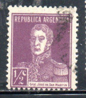 ARGENTINA 1927 1930 JOSE DE SAN MARTIN 1/2c USED USADO OBLITERE' - Gebraucht